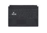 Клавиатура (топ-панель) для ноутбука Asus TUF Gaming F15 FX506 черная с черным топкейсом