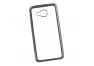 Силиконовый чехол LP для Samsung Galaxy A7 2016 прозрачный с черной хром рамкой TPU