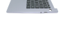 Клавиатура (топ-панель) для ноутбука Huawei MateBook D14 NobelM-WFQ9B черная с серым топкейсом