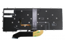 Клавиатура для ноутбука Dell Latitude 9410, 7400 чёрная без рамки, с подсветкой