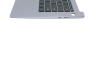 Клавиатура (топ-панель) для ноутбука Huawei MateBook B3-420 NobelDZ-WFH9A черная с серым топкейсом