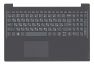 Клавиатура (топ-панель) для ноутбука Lenovo V15-IGL черная с черным топкейсом