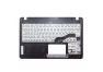 Клавиатура (топ-панель) для ноутбука Asus K540 черная с серебристым топкейсом