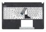 Клавиатура (топ-панель) для ноутбука ASUS X501 черная с черным топкейсом