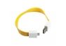 USB Дата-кабель на большом магните плоский Micro USB (желтый/европакет)