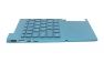 Клавиатура (топ-панель) для ноутбука HP Pavilion 15-EG 15-EH синяя с синим топкейсом, с подсветкой