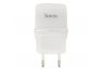 Блок питания (сетевой адаптер) HOCO C12 Smart Dual USB + Lighting Cable Charger Set (EU) 2*USB 2,4A белый