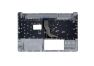 Клавиатура (топ-панель) для ноутбука HP 15S-EQ 15S-FQ серебристая с серебристым топкейсом и подсветкой (с разбора)