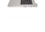 Клавиатура (топ-панель) для ноутбука Asus X580GD черная с черебристым топкейсом