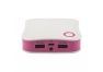Универсальный внешний аккумулятор LP Li-ion 7800mAh 2 USB выхода 1А + 2,1А, белый с розовым, коробка