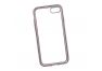 Силиконовый чехол LP для Apple iPhone 7 TPU прозрачный с розовой хром рамкой