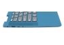 Клавиатура (топ-панель) для ноутбука Lenovo IdeaPad Flex 5-14 черная с синим топкейсом