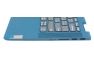 Клавиатура (топ-панель) для ноутбука Lenovo IdeaPad Flex 5-14 черная с синим топкейсом
