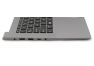 Клавиатура (топ-панель) для ноутбука Asus X521FL черная с серым топкейсом