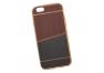Силиконовая крышка LP для Apple iPhone 6, 6s коричневая и темно-серая кожа, золотая рамка, европакет