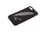 Силиконовая крышка LP для Apple iPhone 7 черная, серебряное перо, европакет