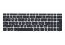 Клавиатура для ноутбука Lenovo Ideapad G580 G585 Z580 черная с белой рамкой
