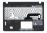 Клавиатура (топ-панель) для ноутбука Asus X507MA черная с серебристым топкейсом