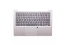 Клавиатура (топ-панель) для ноутбука Lenovo IdeaPad S130-11IGM серая с серебристым топкейсом