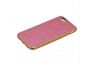 Силиконовая крышка LP для Apple iPhone 6, 6s розовый лён, золотая строчка, европакет