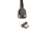 Кабель USB REMAX RC-158m Magnetic MicroUSB 3А магнитный 1м нейлон (черный)