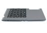 Клавиатура (топ-панель) для ноутбука Asus X509 черная с темно-серым топкейсом