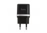 Блок питания (сетевой адаптер) HOCO C12 Smart 2xUSB, 2.4А + USB кабель Lightning 8-pin, 1м черный