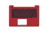 Клавиатура (топ-панель) для ноутбука Asus X456 черная с красным топкейсом