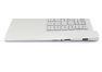 Клавиатура (топ-панель) для ноутбука Haier U1500EM U1510SM серебристая с серебристым топкейсом