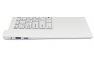 Клавиатура (топ-панель) для ноутбука Haier U1500EM U1510SM серебристая с серебристым топкейсом
