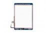Сенсорное стекло (тачскрин) для iPad 6 (2018) A1893, A1954 + золотая кнопка HOME с микросхемой (белое)