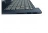 Клавиатура (топ-панель) для ноутбука Lenovo IdeaPad S340-14 черная с темно-синим топкейсом, с подсветкой