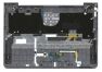 Клавиатура (топ-панель) для ноутбука Samsung NP530U3B NP-530U3B 530U3B черная с серым топкейсом (с разбора)