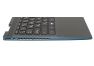 Клавиатура (топ-панель) для ноутбука HP Pavilion 14-DW черная с темно-серым топкейсом