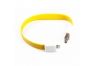 USB Дата-кабель на большом магните для Apple 8 pin, плоский, желтый, европакет