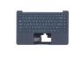 Клавиатура (топ-панель) для ноутбука Haier ES34 синяя с синим топкейсом