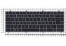 Клавиатура для ноутбука Clevo W230 черная с серой рамкой