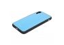 Защитная крышка "LP" для iPhone X "Glass Case" (голубое стекло/коробка)