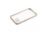 Силиконовый чехол Protective Case для Samsung Galaxy S7 TPU прозрачный с золотой. хром рамкой