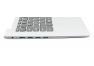 Клавиатура (топ-панель) для ноутбука Lenovo IdeaPad 3-14ITL05 серая с серебристым топкейсом