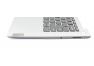 Клавиатура (топ-панель) для ноутбука Lenovo IdeaPad 3-14ITL05 серая с серебристым топкейсом