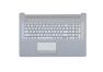 Клавиатура (топ-панель) для ноутбука HP 17-BY 17-CA серая с серым топкейсом