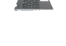 Клавиатура (топ-панель) для ноутбука HP Pavilion x360 14-CD 14-DD черная с черным топкейсом, с серебристой окантовкой