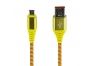 USB кабель LP Micro USB "Носки" желтый (блистер)