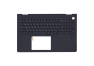 Клавиатура (топ-панель) для ноутбука Dell Vostro 3515-5456 черная с черным топкейсом, с подсветкой