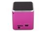 Колонка портативная LP M1 3,5 + USB + microSD + FM радио, розовая, коробка