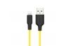 USB кабель HOCO X21 Plus Silicone Lightning 8-pin 2.4А силикон 1м (желтый, черный)