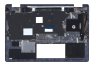 Клавиатура (топ-панель) для ноутбука HP Pavilion x360 14-DH черная с черным топкейсом, с синей окантовкой