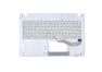Клавиатура (топ-панель) для ноутбука Asus X540 белая с голубым топкейсом