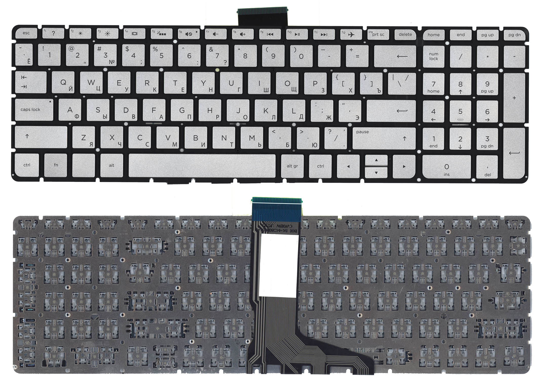 Poggiapolsi/tastiera Superiore HP Envy X360 13-AQ TPN-W144 - Retroilluminato Argento - L53415-001 - Foto 4